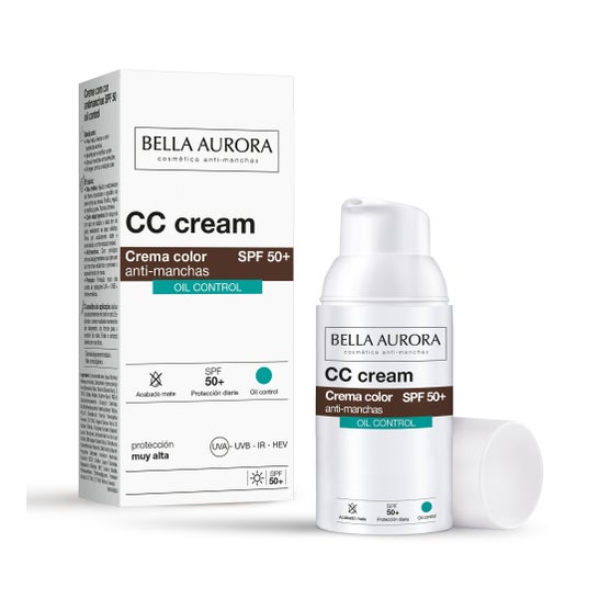 Bella Aurora CC Cream Crema Color Anti-Manchas SPF50+ Oil Control 30ml