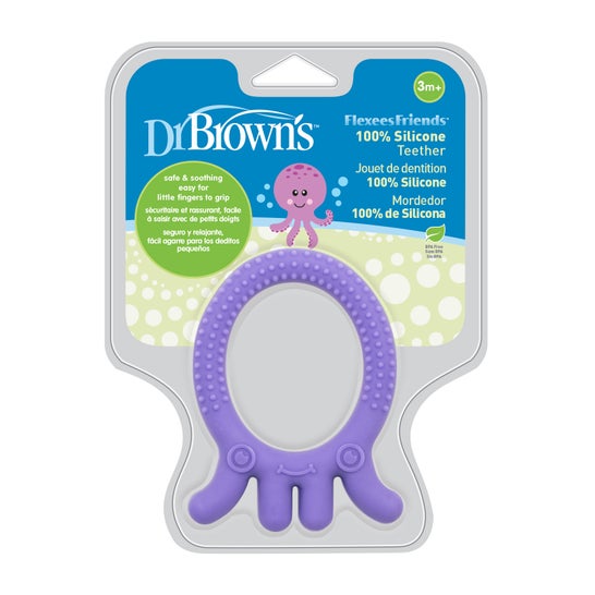 Dr Brown Teether Silicone Teether Octopus Purple 1ud