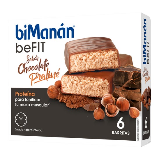 biManán® Pro barritas chocolate praliné 6 barritas