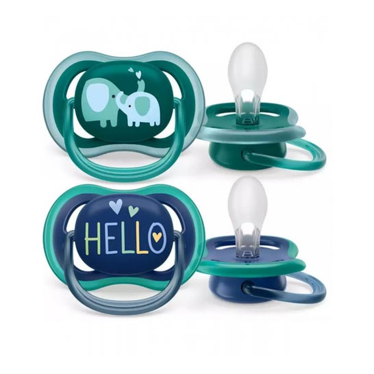 Philips Avent Set Ultra Air Chupete Elephant Love +18m 2uds