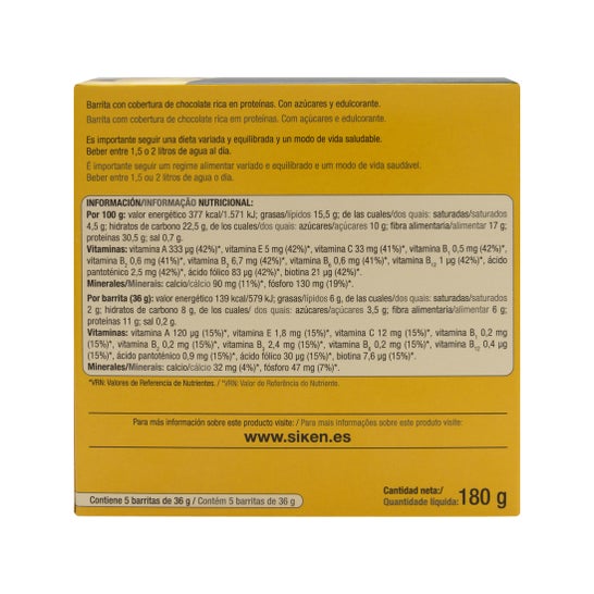 Siken Diet barrita sabor Coco banana 5 uds