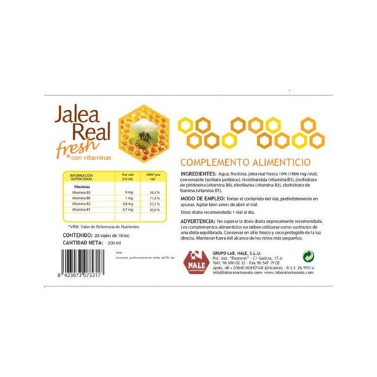 Nale Jalea Real Fresh 20 Ampollas