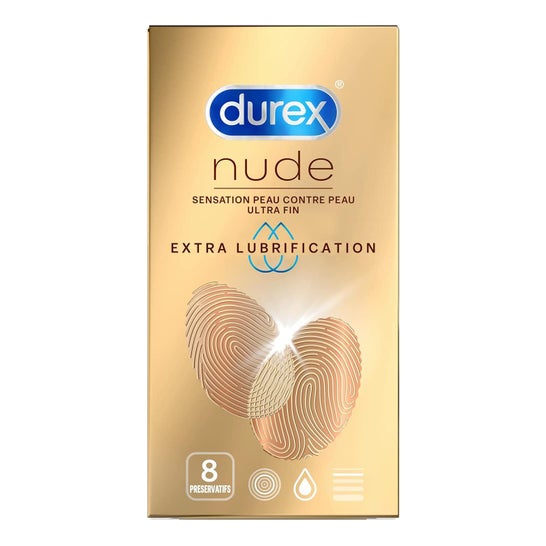 Durex Nude Extra Lubrification 8uds