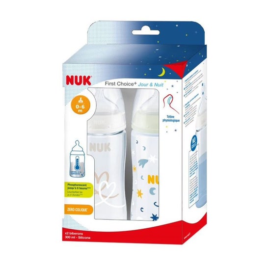 Nuk First Choice+ Day Night Silicone Bottle 2uds