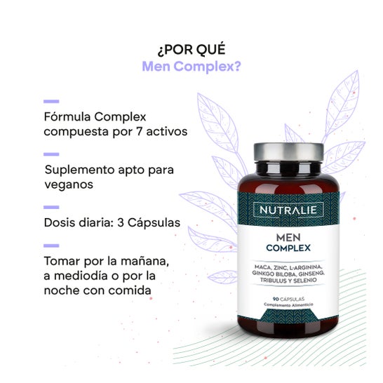 Nutralie Men Complex con Maca + Zinc Energizante 90caps