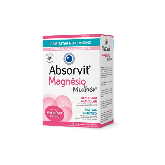 Absorvit Magnésio Complex Especial Mulher 30comp + 30caps