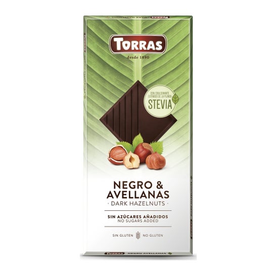 Torras Chocolate Nego Avellanas Stevia