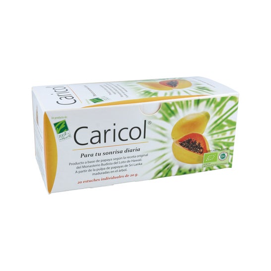 100% Natural Caricol Digestivo 20 Estuches Individuales