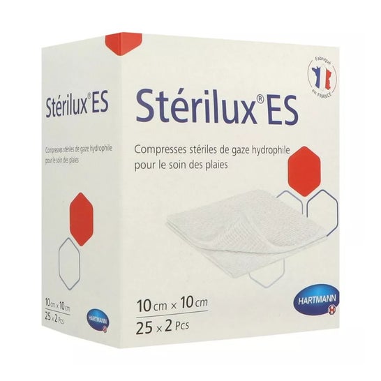 Stérilux Es Steriel Gaaskompres 10x10cm 2x25st