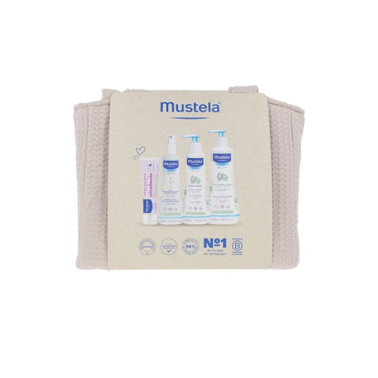 Mustela Bebé Set Neceser Bolsa Carrito Beige Piel Normal