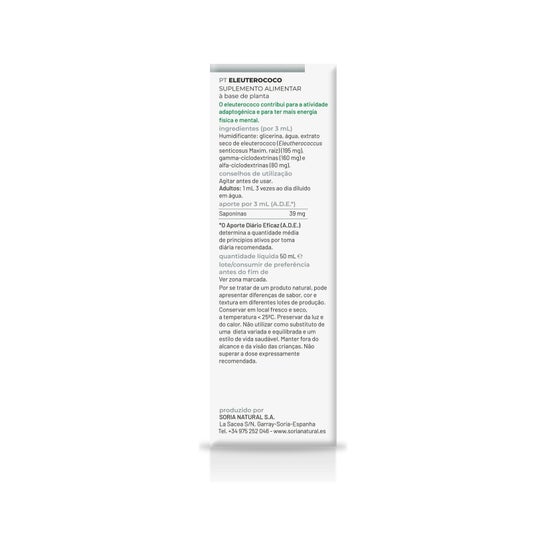Extracto Eleuterococo Xxi 50 ml Soria Nat