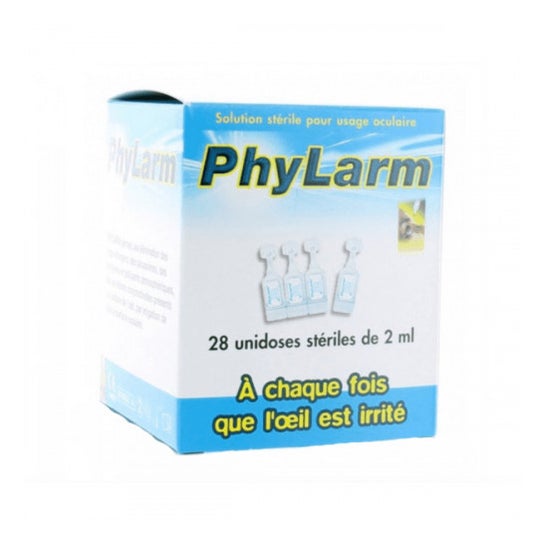 Phylarm Pack øjenopløsning til skylning af øjnene 0,9% 28x2ml