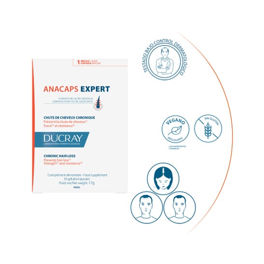 Ducray Anacaps Expert Caída del Cabello Crónica 30caps