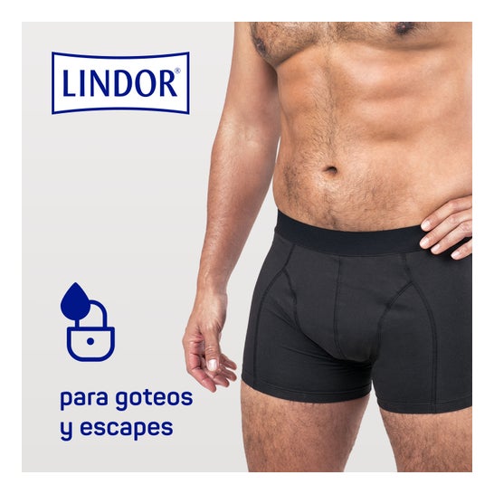 Lindor Men Boxer Absorbente Lavable Pérdidas de Orina Talla L