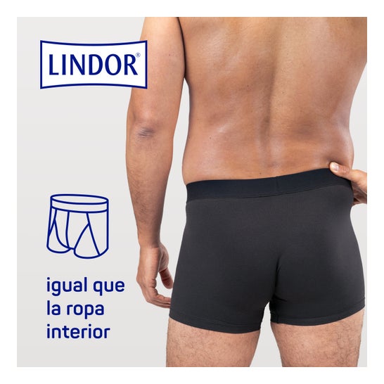 Lindor Men Boxer Absorbente Lavable Pérdidas de Orina Talla L