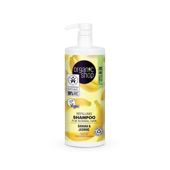 Organic Shop Reffilling Shampoo For Normal Hair Banana And Jazmine 1000ml