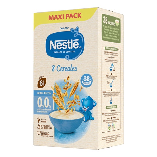 Nestlé Maxi Pack Grød 8 Korn 0% Tilsat Sukker +6M 570 g