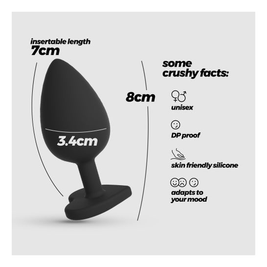 Crushious Cuore Plug Anal Mediano 4 Joyas Intercambiables 1ud