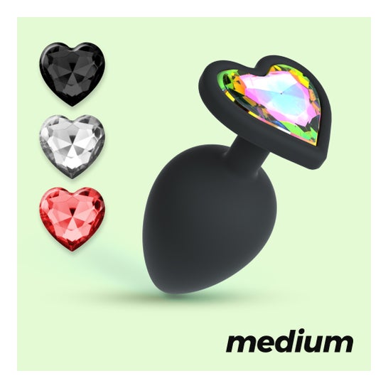 Crushious Cuore Plug Anal Mediano 4 Joyas Intercambiables 1ud