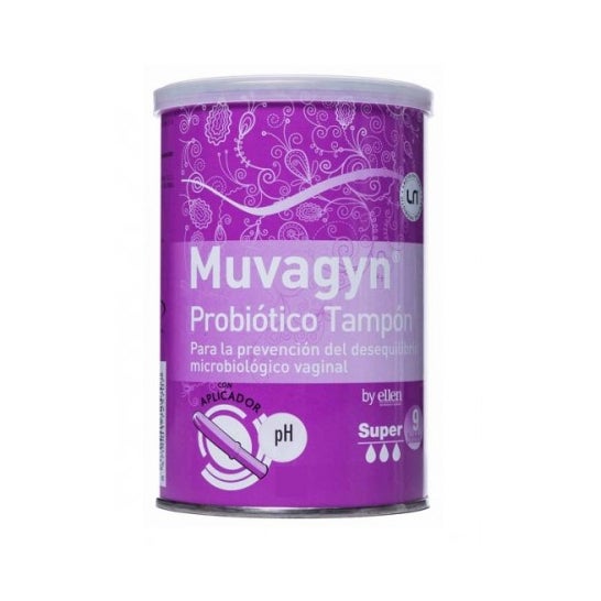 Muvagyn® Probiótico Tampón Súper con Aplicador 9uds