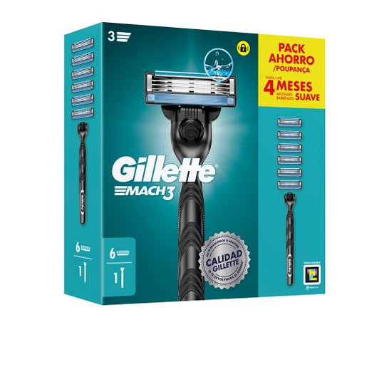 Gillette Mach 3 Set Maquinilla + 6 Recambios
