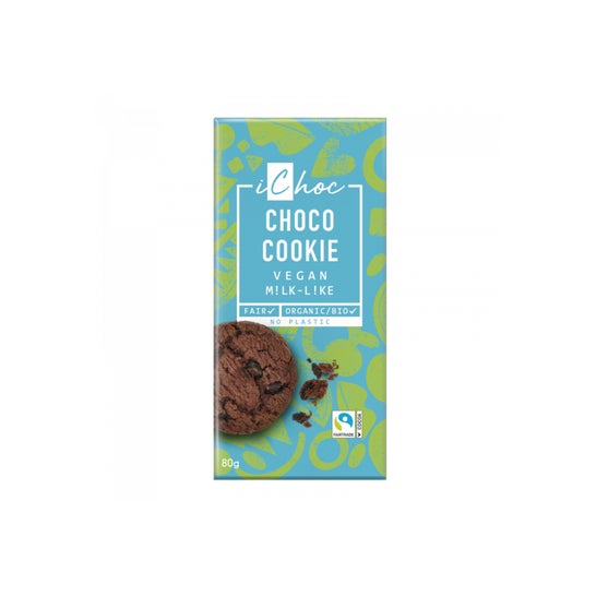 iChoc Choco Cookie Chocolate Vegan Milk-Like Bio 80g