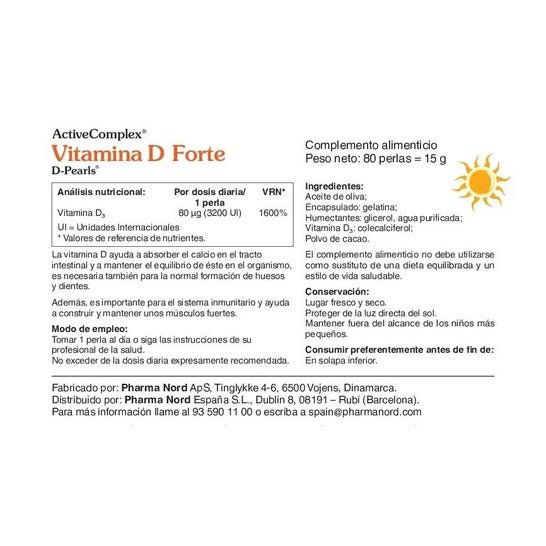 Activecomplex Vitamina D 3200Ui 80 Perle Activecomplex Vitamina D 3200Ui 80 Perle