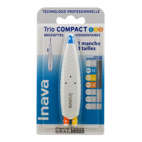 Inava Trio Compact Set Interdentalbørster ISO 1/2/3