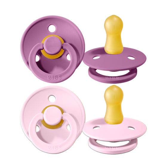 Bibs Chupete Lavanda Rosado Bebé 6-18M 2uds