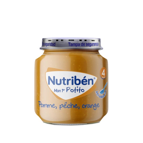 Nutriben Mon Première Potito Pomme, Pêche, Orange 120 gr NUTRIBEN, 120 gr (Código PF )