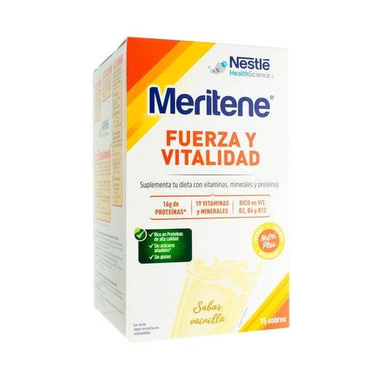 Meritene 30 Gr 15 Unidades Fresa - Farmacia Online Barata Liceo. Envíos  24/48 Horas.