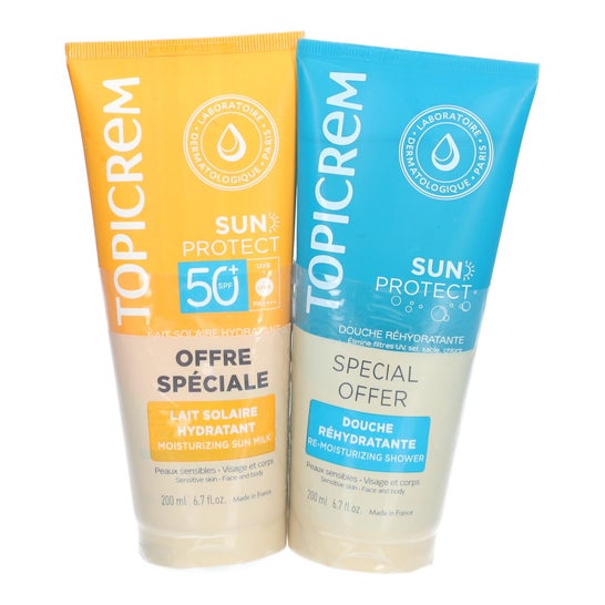 Topicrem Sun Protect Set Loción Solar Spf50+ 200ml + Ducha 200ml
