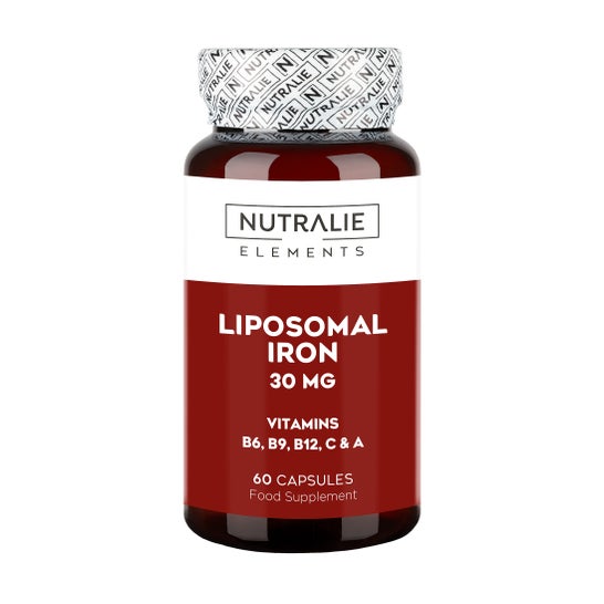 Nutralie Hierro Liposomal 30mg + Vitaminas C + A + B6 + B12 Cansancio 60caps