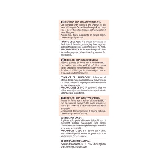 Pranarôm Aromaboost Energy Roll-On Bio 5ml
