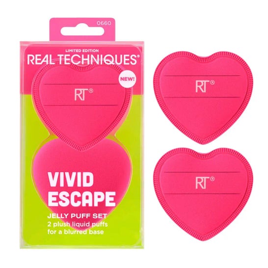 Real Techniques Vivid Escape Jelly Puff Set Esponja Maquillaje 2 uds