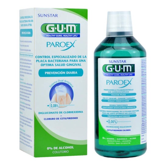 Gum Pack Paroex vedligeholdelsespasta 75 ml + mundskyl 500 ml