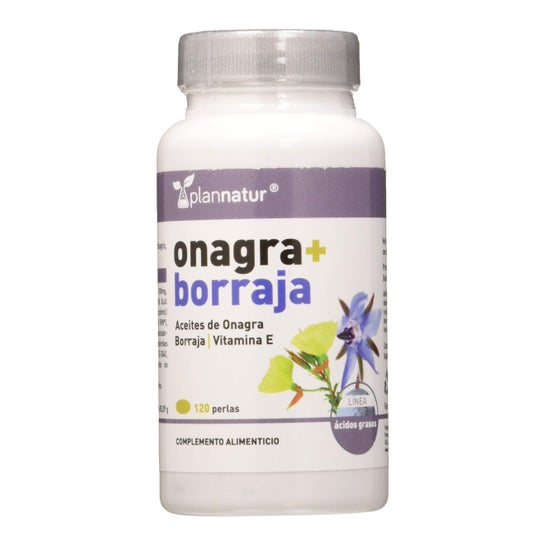 Plannatur Evening Primrose + Borage + E-vitamin 500mg 120 kapsler