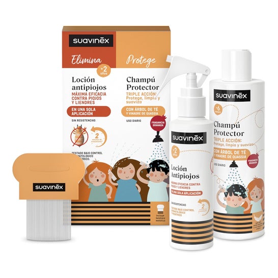 Suavinex Set Locion Antipiojos 125 ml + Champu Protector 250 ml