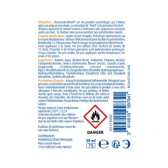 Arnican Actifroid Gel Frío Spray 50ml