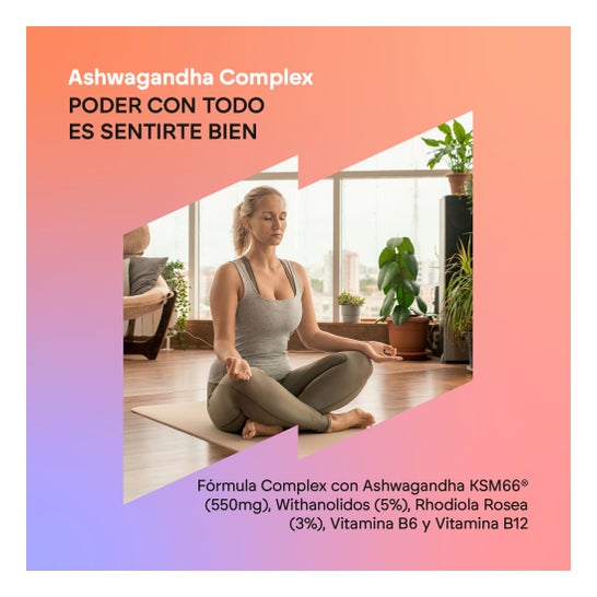 Nutralie Ashwagandha Complex + Vitaminas B6, B12 y Rodiola 60caps