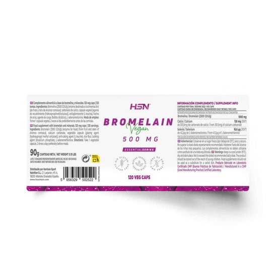 HSN Bromelina 500 mg 120 vcaps