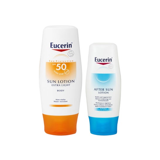 Eucerin® Sun Lotion Extra Light SPF50 + 400ml + aftersun 150ml CADEAU