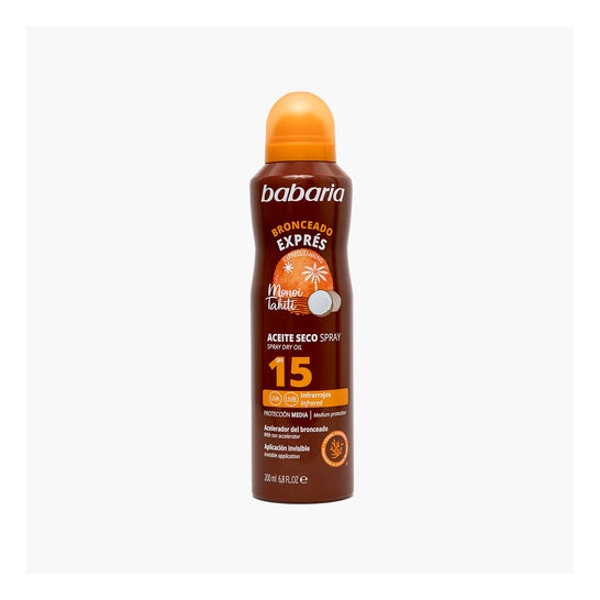 Babaria Bronceado Express Spf15 Aceite Seco Spray 200ml