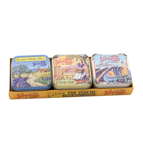 La Savonnerie de Nyons Jabón Lata Metal Provence 3x100g
