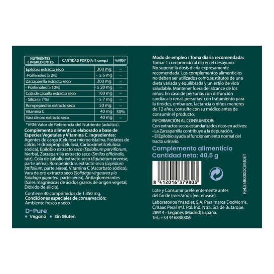 DocMorris D-Pure 30comp (Caducidad inferior a 6 meses)