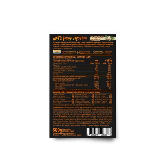 HSN Keto Whey Protein Vainilla Caribeña 500 g
