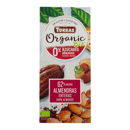 Torras Choco Black 62% Cocoa Almonds 150g