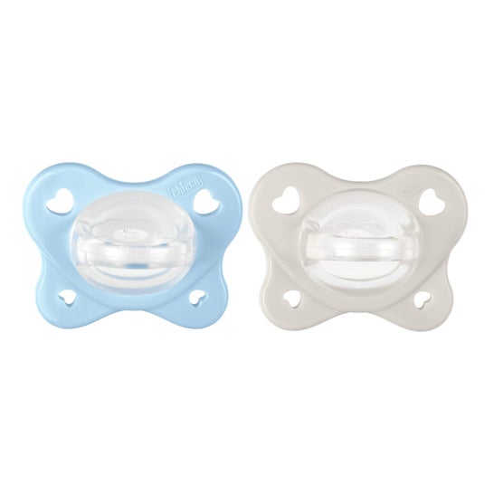 Chicco PhysioForma Dual Soft Azul Cinzento 2-6M 2 Unidades