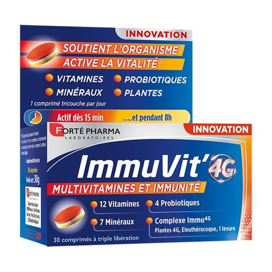 Forté Pharma ImmuVit'4G Multivitamines et Immunité 30comp