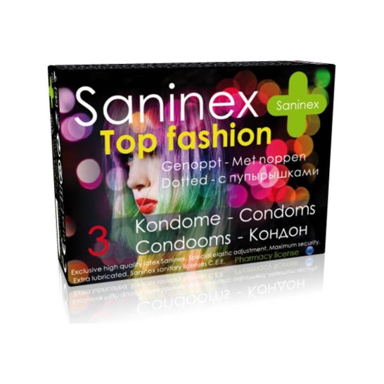 Saninex Prezerwatywy Top Fashion Stippled 3 szt